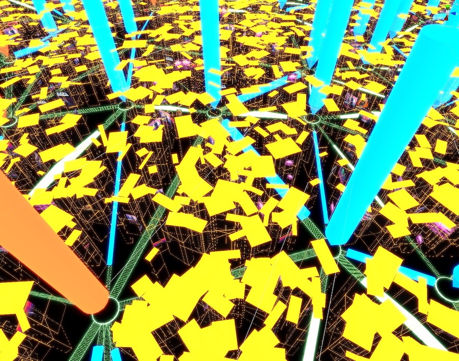 A generated city grid viewed from above