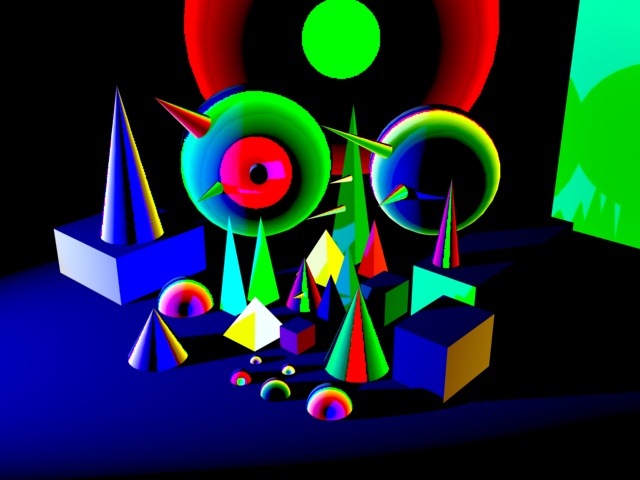 Shapes and objects experiencing inverted light