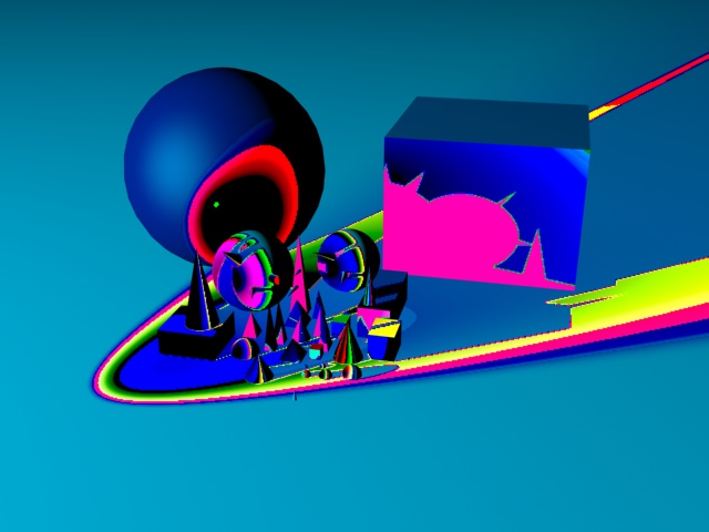 Shapes and objects experiencing inverted light