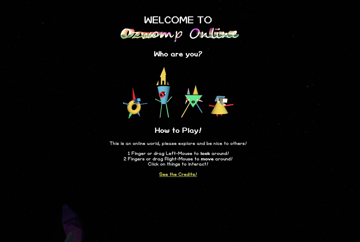 Ozwomp is Online - landing page - 2023