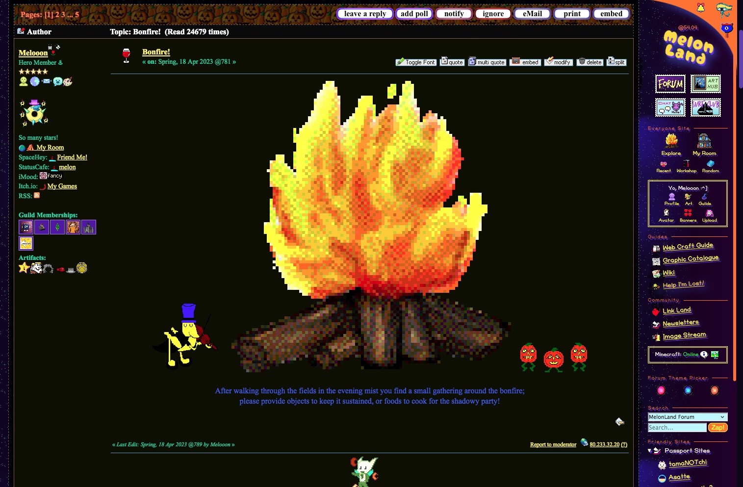 Screenshot of a MelonLand forum thread - 2026