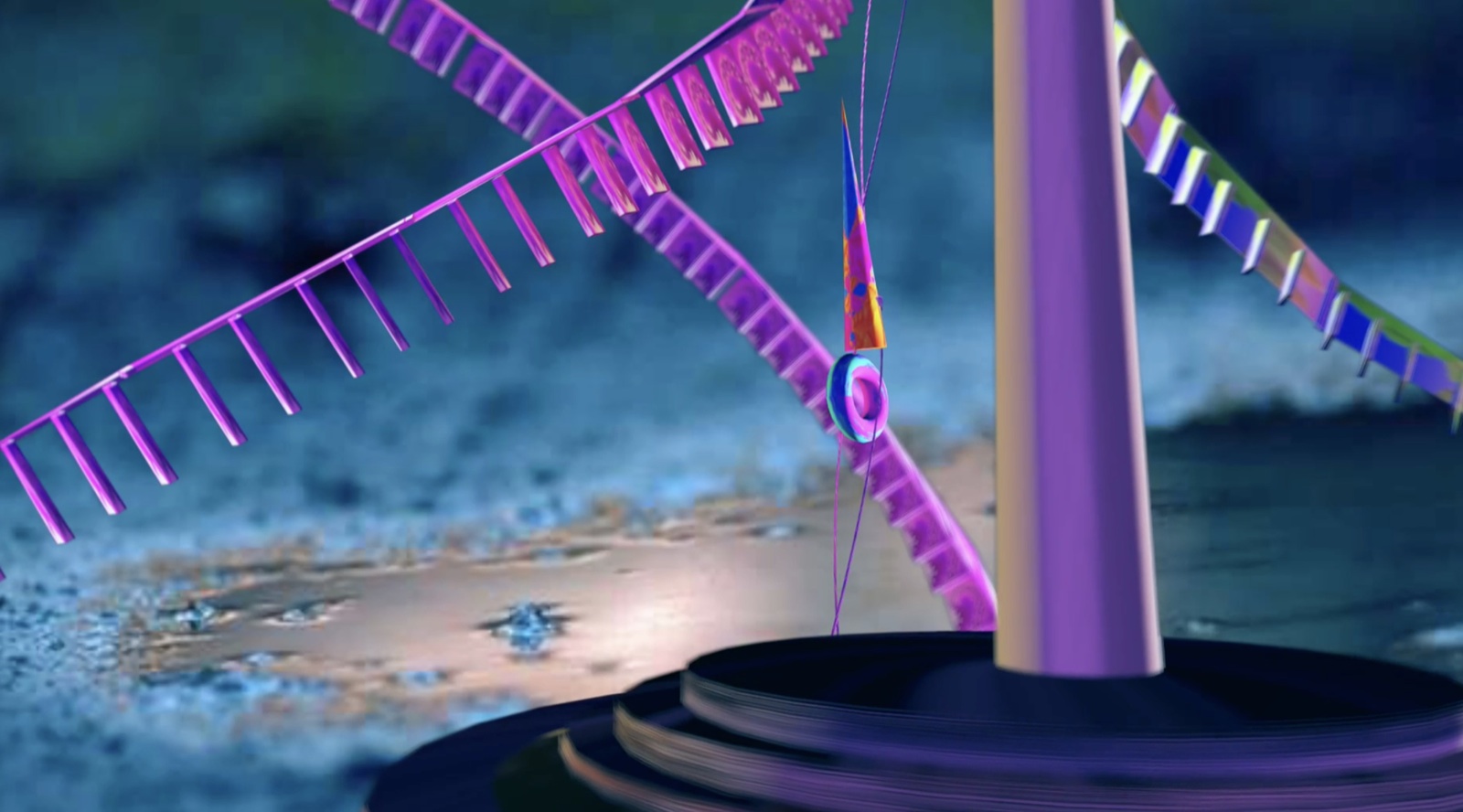 A still from the Purple Light video