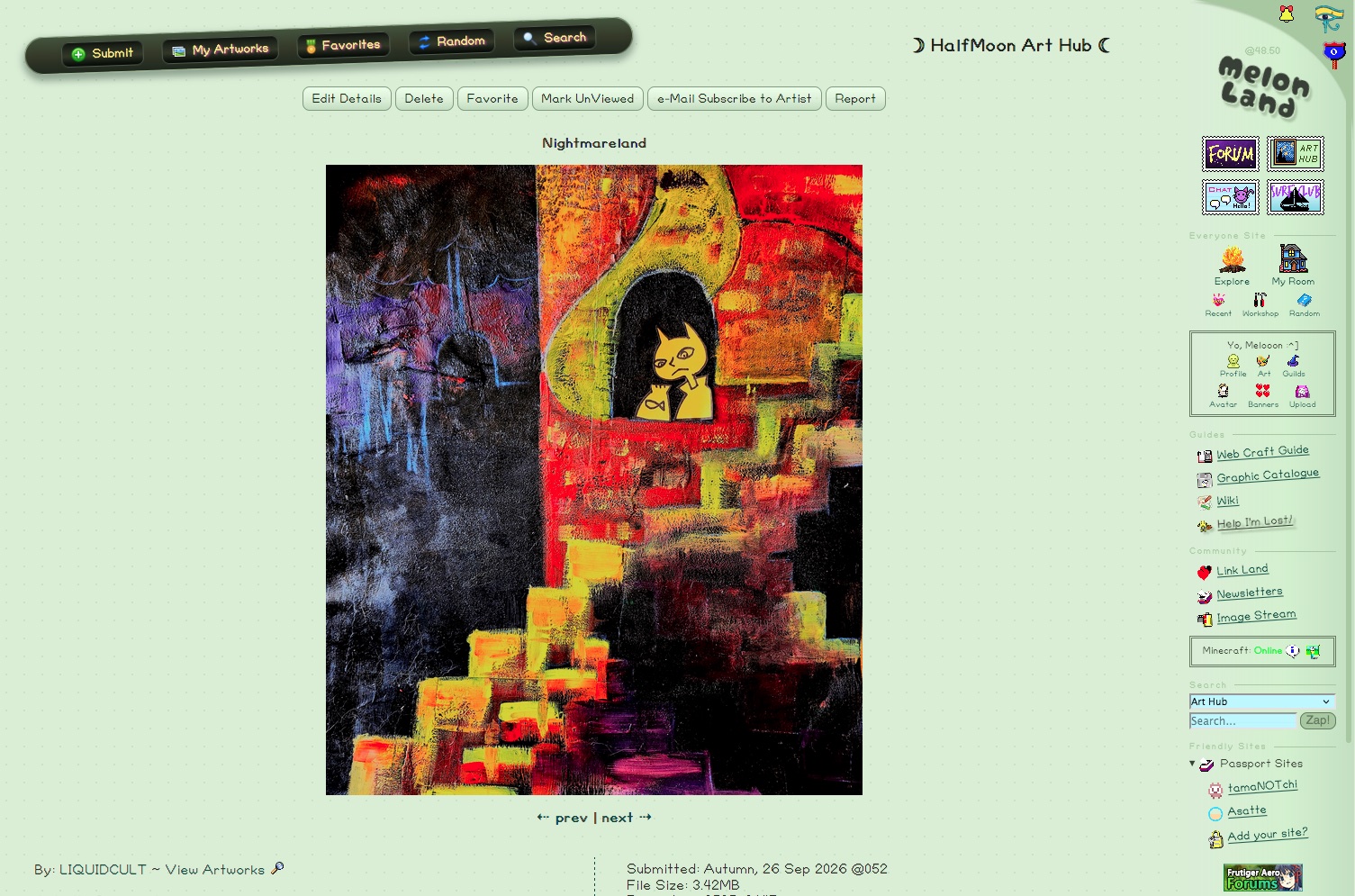 Screenshot of Art Hub artwork
