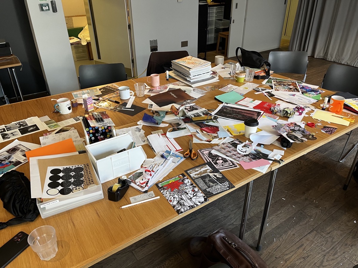 Zine making at The Photographers' Gallery zine workshop in London, UK, 2025