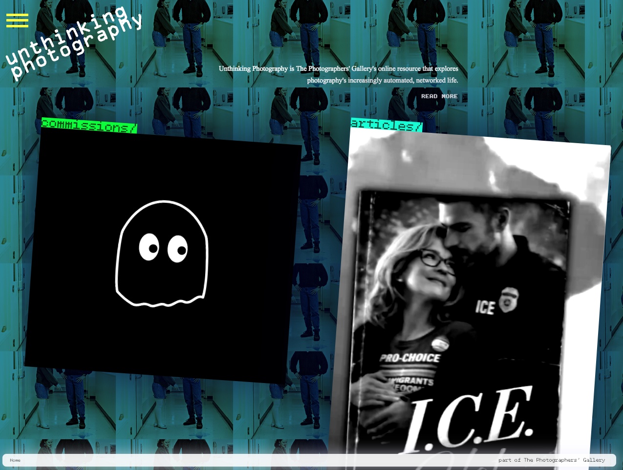 Screenshot of the unthinking.photography homepage - 2026